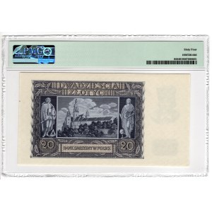 20 zlotych, 1940, G series - PMG 64