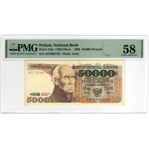 50 000 Złotych 1989, seria AP - PMG 58