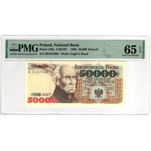 50 złotych, 1993, Series B - PMG 65 EPQ