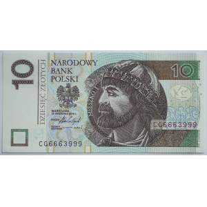 10 złotych 2016, seria CG - ciekawszy numer - 6663999