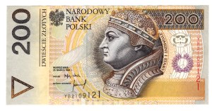 200 złotych 1994, seria zastępcza YB - BEZ HOLOGRAMU