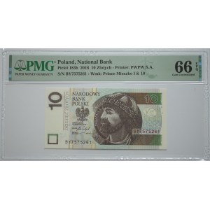 10 złoty 2016, serie BY - PMG 66 EPQ