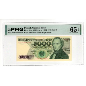 5,000 Złoty, 1982, CD series - PMG 65 EPQ