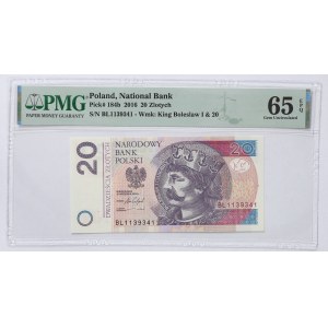 20 zlotych 2016, BL Series - PMG 65 EPQ