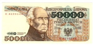 50 000 Złotych 1989, seria A - pierwsza seria
