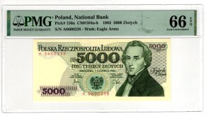 5 000 Złotych 1982, seria A - pierwsza seria - PMG 66 EPQ