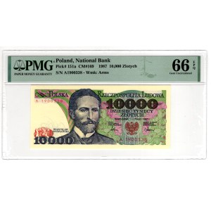 10 000 Złotych 1987, seria A - pierwsza seria - PMG 66 EPQ