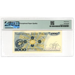 1,000 zloty, 1975, Series A—the first series—PMG 67 EPQ