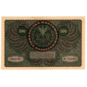 500 Polish Marks, 1919, Series I BC