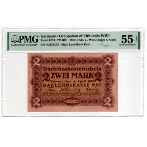 Kowno, 2 Marki 1918, seria A - PMG 55 EPQ