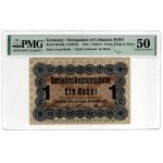 Poznań, 1 Rubel 1916 - long clause - PMG 50 - RARE