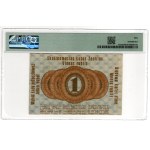 Poznań, 1 Rubel 1916 - long clause - PMG 50 - RARE