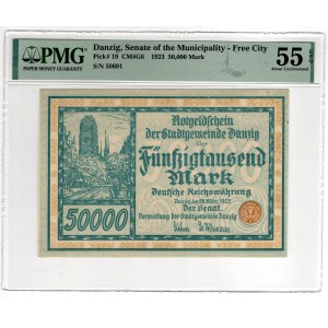 Gdańsk, 50,000 Marks, 1923 - PMG 55 EPQ