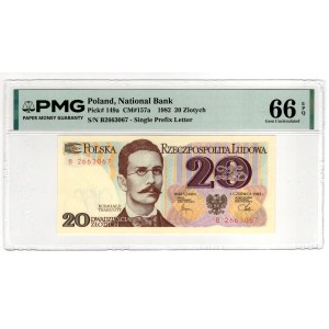 20 zlotych 1982, Series B - PMG 66 EPQ