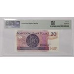 20 zlotych 2016, BM series 0000008—extremely low serial number—PMG 66 EPQ