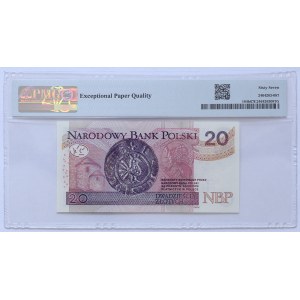 20 Złotych 2016, seria BT 1105011 - RADAR - PMG 67 EPQ