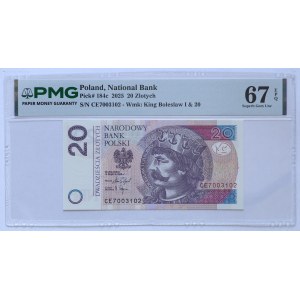 20 zlotych 2025, CE Series – Transitional Series – PMG 67 EPQ