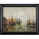 Otto Hamel (1866, Erfurt – 1950, Lohr), Boats at the Waterfront