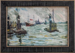 Eugen Dekkert (1865 Szczecin - 1956 Garmisch-Partenkirchen), Parowce w porcie