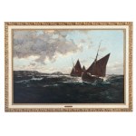 Erwin Wilhelm Carl Günther (1864, Hamburg – 1927, Düsseldorf), Fishing Boats off the Coast, 1916