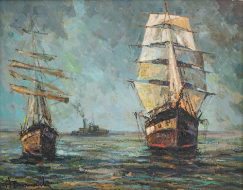 Henryk Baranowski (1932 Starogard Gdański - 2005 Gdynia), Żaglowce na morzu