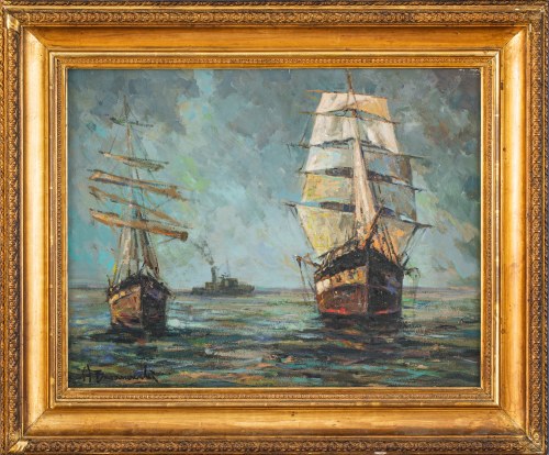 Henryk Baranowski (1932 Starogard Gdański - 2005 Gdynia), Żaglowce na morzu