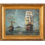 Henryk Baranowski (1932, Starogard Gdański – 2005, Gdynia), Sailing Ships at Sea