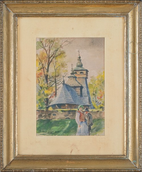 Stanisław Gibiński (1882 Rzeszów - 1971 Katowice), Przed kościołem