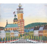 Nikifor Krynicki (1895 Krynica Zdrój - 1968 Folusz), Widok Krakowa, k. l. 50. XX w.