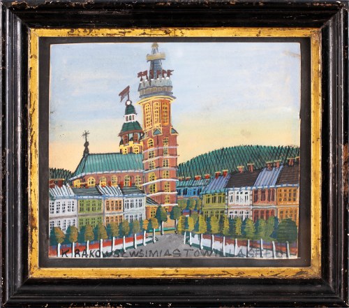 Nikifor Krynicki (1895 Krynica Zdrój - 1968 Folusz), Widok Krakowa, k. l. 50. XX w.