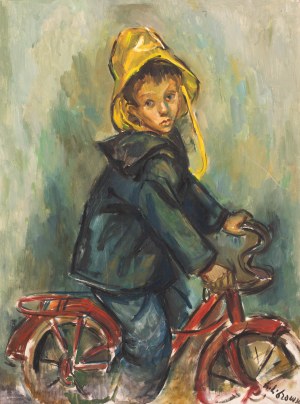 Katarzyna Librowicz (1912 Warszawa - 1991 Paryż), Chłopiec na rowerze