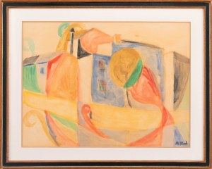 Maurice Blond (1899 Łódź - 1974 Clamart), Pejzaż abstrakcyjny