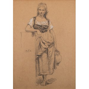 Robert Śliwiński (1840, Leszno – 1902, Wojkowo), *Young Woman with a Pitcher*, 1872