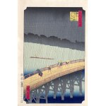 Utagawa Hiroshige (1797 - 1858), Nagły deszcz, z serii: 100 słynnych widoków Edo, wyd. Oedo Mokuhansha, Kioto/Japonia, okres Showa, po 1960 r.