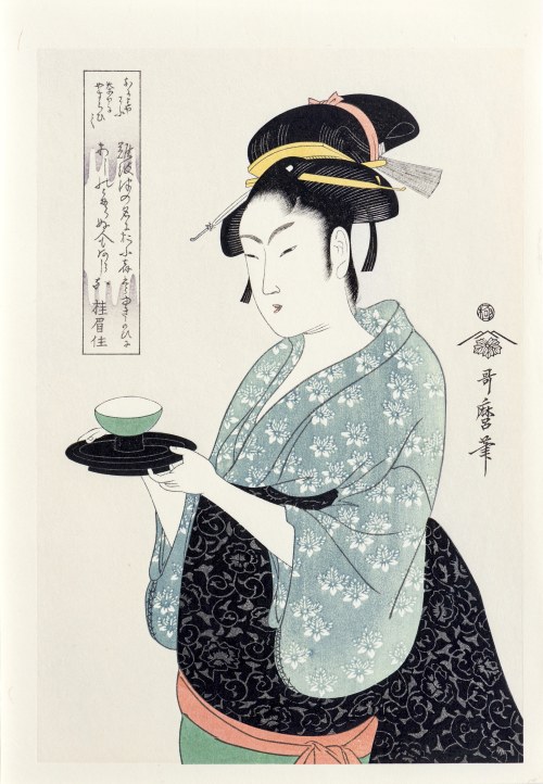 Kitagawa Utamaro (1753-1806), Okita z herbaciarni Naniwaya, wyd. Yuyudo, Japonia, okres Showa, ok. 1970 r.
