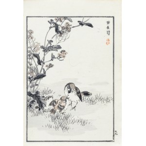 Kōno Bairei (1844-1895), Wróble, wyd. Ōkura Magobei, Tokio/Japonia, 1881 r.