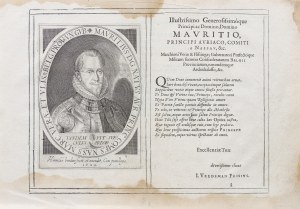 Hendrik Hondius (1573-1650), Portret księcia Maurycego Orańskiego, wyd. Haga, 1599 r.