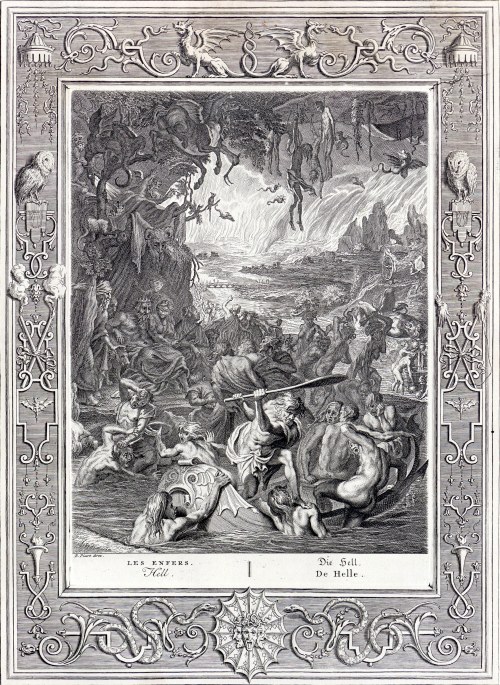 Bernard Picart (1673-1733), Piekło, z serii: Świątynia muz, wyd. Amsterdam, 1730/1733 r.