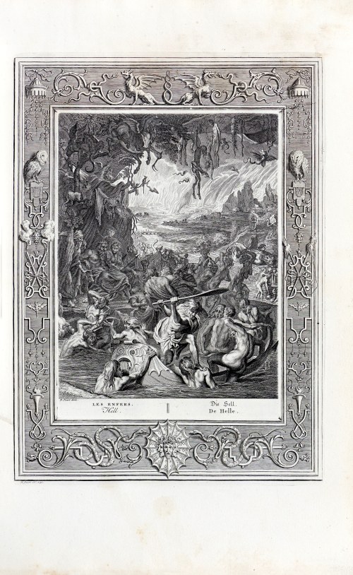 Bernard Picart (1673-1733), Piekło, z serii: Świątynia muz, wyd. Amsterdam, 1730/1733 r.