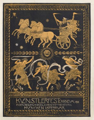 Friedrich August von Kaulbach (1850-1920), KUENSTLERFEST CARNEVAL 1898, wyd. Meisenbach, Riffarth & Co, Monachium, 1898 r.