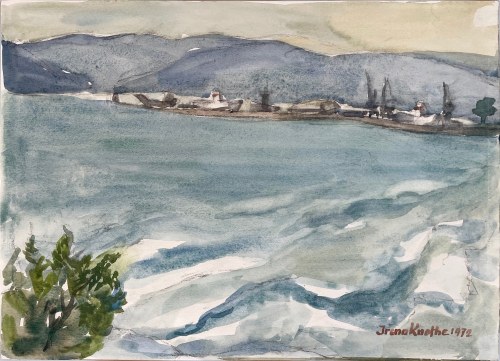Irena Knothe (1904-1986), Pochmurny dzień nad wodami zatoki, 1972 r.
