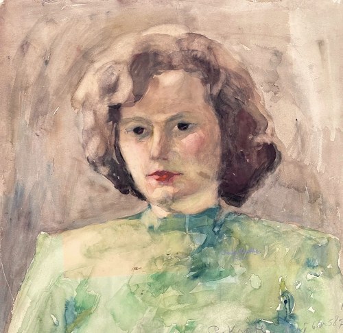 Irena Knothe (1904-1986), Zielona bluzka, 1952 r.