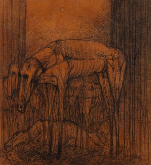 Zdzisław Beksiński (1929 Sanok - 2005 Warszawa), Figury zwierzęce, 1967