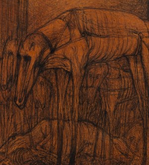 Zdzisław Beksiński (1929 Sanok - 2005 Warszawa), Figury zwierzęce, 1967