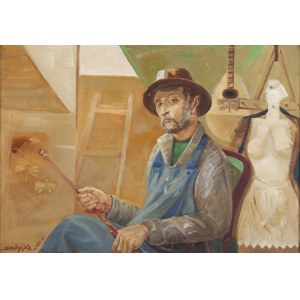 Allan Rzepka (b. 1940, Kraków), Self-Portrait in the Studio, 1999
