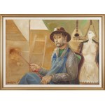 Allan Rzepka (b. 1940, Kraków), Self-Portrait in the Studio, 1999