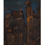 Lech Jakubiak (1932 Krośniewice - 2019), Stare Miasto nocą