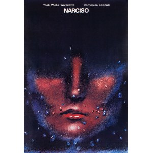 Waldemar Świerzy (1931, Katowice – 2013, Warsaw), Poster for Domenico Scarlatti’s opera “Narciso,” Grand Theater in Warsaw, 1978