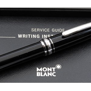 Collectible Pens - MONTBLANC - Ballpoint Pen - Pix. Black resin barrel...
