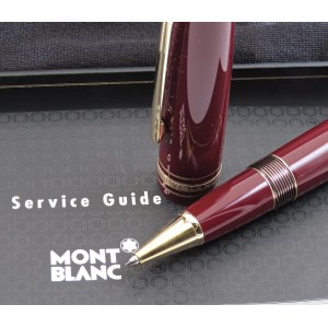 Zberateľské perá – MONTBLANC – Rollerové pero – Telo z bordóovej živice...